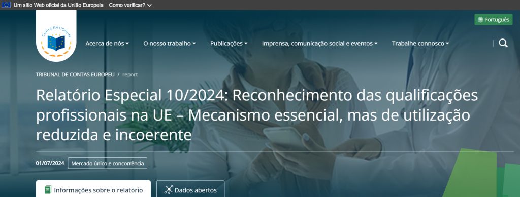 Relatório do Tribunal de Contas Europeu sobre o reconhecimento das qualificações profissionais na UE