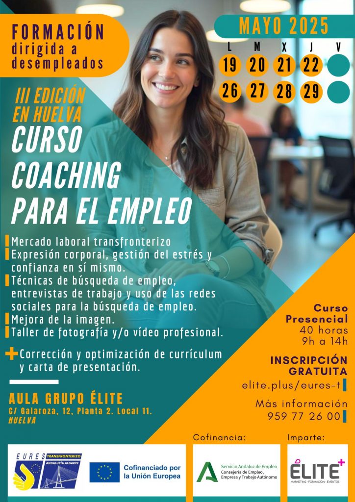 Nuevo “Curso de Coaching para el empleo” promovido por el EURES Transfronterizo Andalucía-Algarve