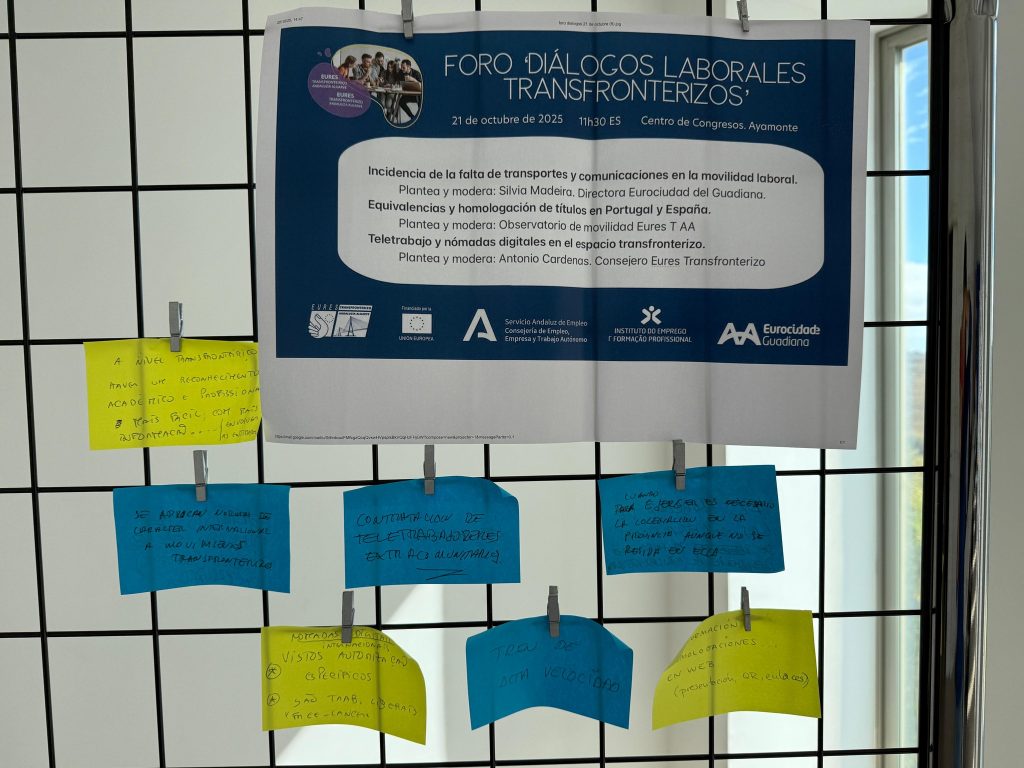 Eventos EURES-T AA: Realizado o I Fórum Diálogos Laborais Transfronteiriços organizado pela Eurocidade do Guadiana